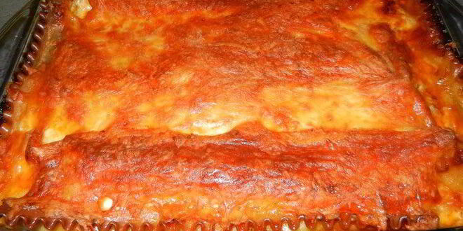 Рецепт быстрой мясной многослойной лазанья с творогом