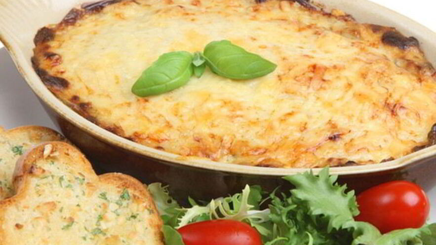 Рецепт чесночной лазанья с курицей