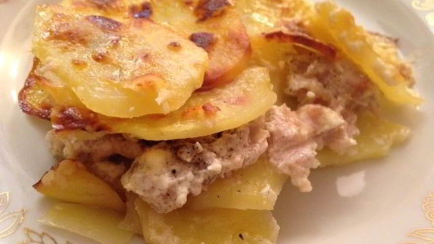 Рецепт картофельной лазанья с фаршем