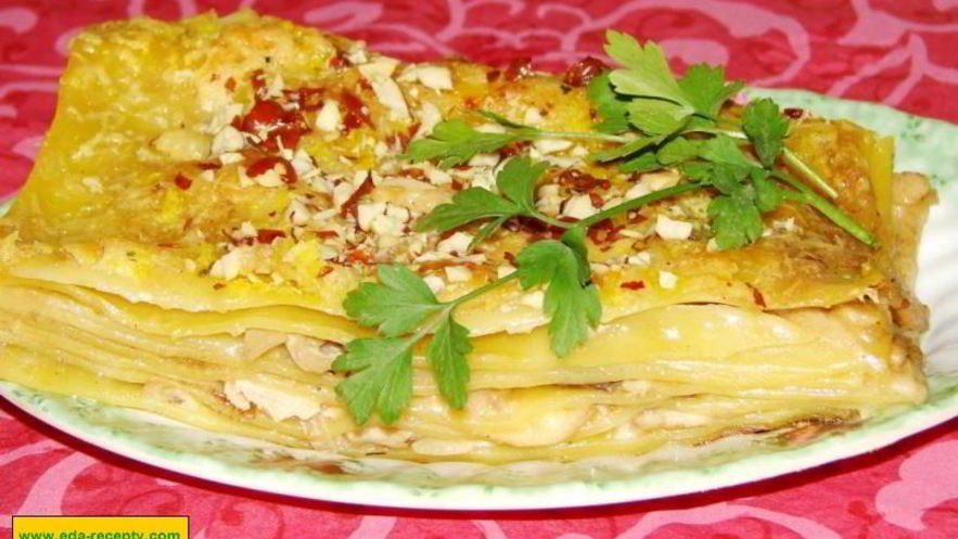Рецепт куриной лазанья с курицей