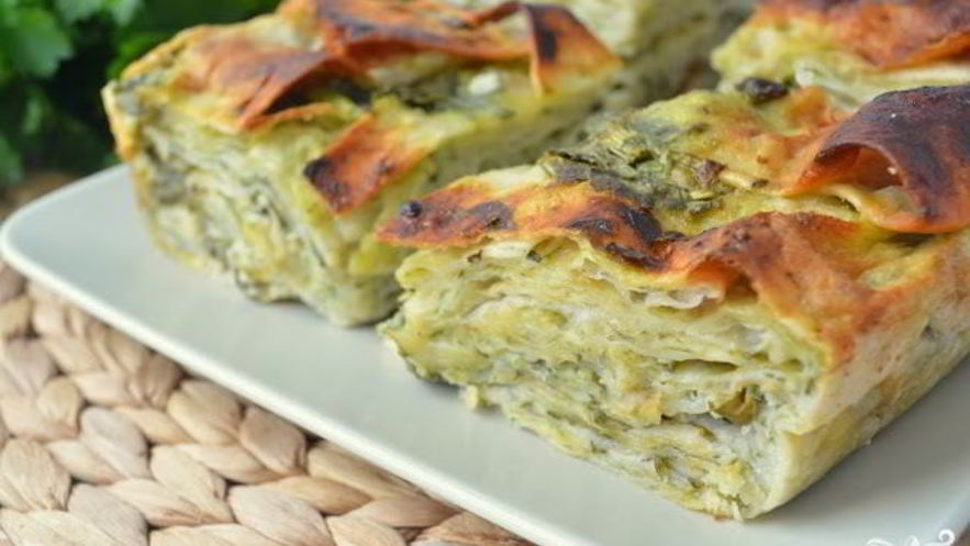 Рецепт лазаний из лаваша овощная