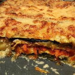 Рецепт Лазаний с баклажанами, песто, фундуком и петрушкой