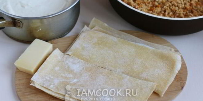 Рецепт лазаний с куриным фаршем