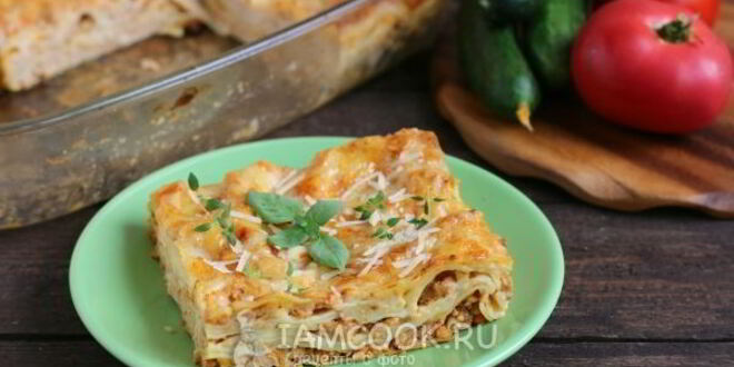 Рецепт лазаний с куриным фаршем