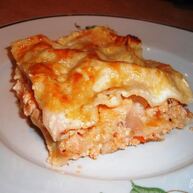 Рецепт Лазаний с семгой и томатами