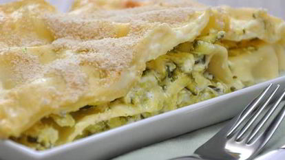 Рецепт Лазаний с цукини и козьим сыром