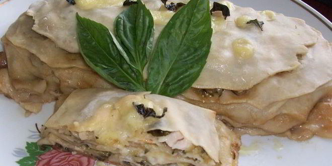 Рецепт лазаний с цукини и курицей