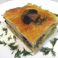 Рецепт Лазаний с твердым сыром и шампиньонами