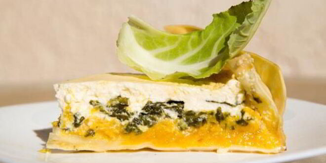 Рецепт лазаний с тыквой, шпинатом и рикоттой