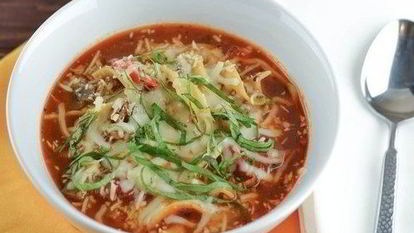 Рецепт Лазаний-супа с мясным фаршем