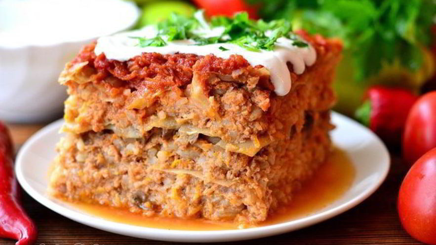 Рецепт ленивого голубца-лазаний