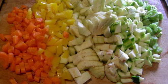 Рецепт овощной лазанья с томатным соусом