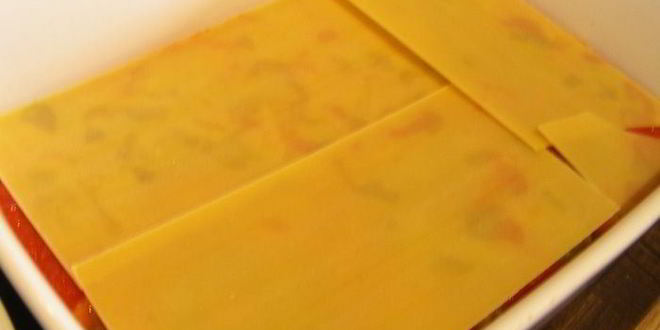 Рецепт овощной лазанья с томатным соусом