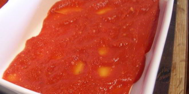 Рецепт овощной лазанья с томатным соусом