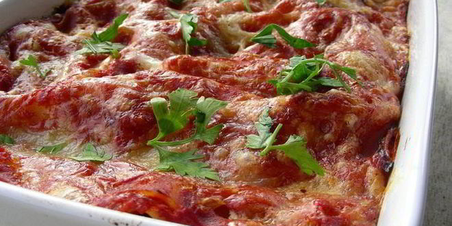 Рецепт овощной лазанья с томатным соусом