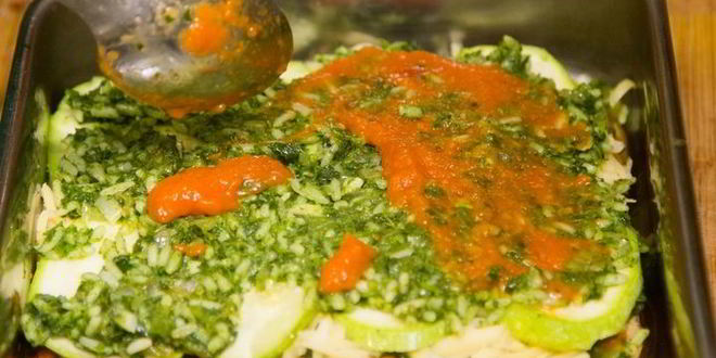 Рецепт овощной лазанья