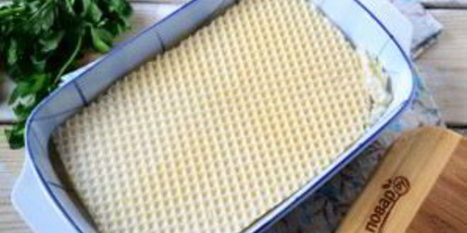 Рецепт вафельной лазанья с курицей