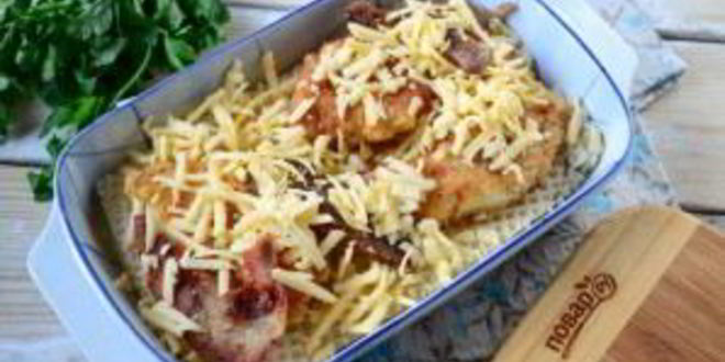 Рецепт вафельной лазанья с курицей