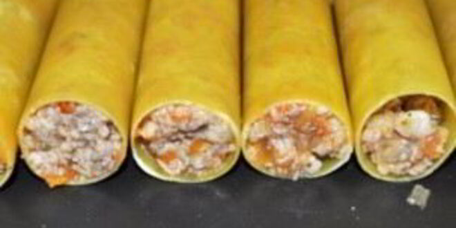 Рецепт каннеллонь с фаршем под соусом бешамель