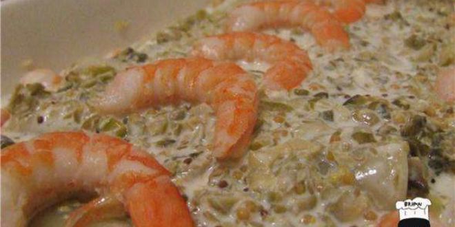 Рецепт каннеллонь с грибами и креветками под пикантным соусом