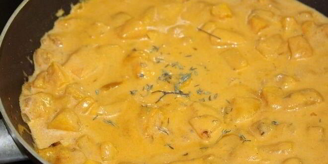 Рецепт каннеллонь с тыквенным соусом