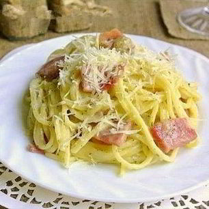 Рецепт Классической пасты Карбонара с сырным соусом