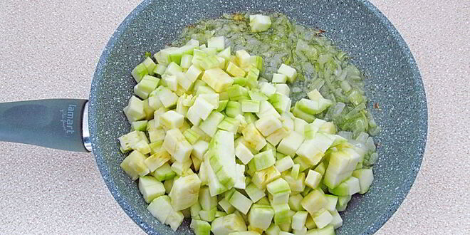 Рецепт макарон с фаршем и кабачками