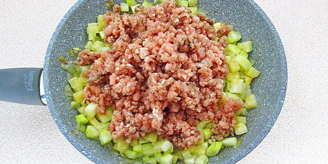 Рецепт макарон с фаршем и кабачками