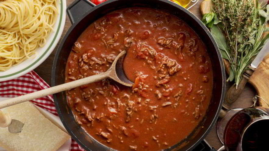 Рецепт макарон с фаршем и томатной пастой