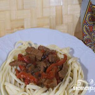 Рецепт Макарон с говядиной и перцем