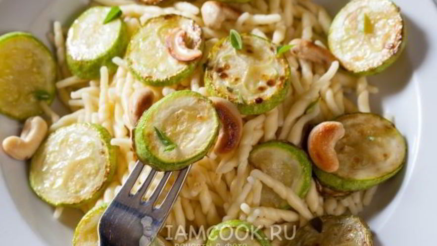 Рецепт макарон с кабачками