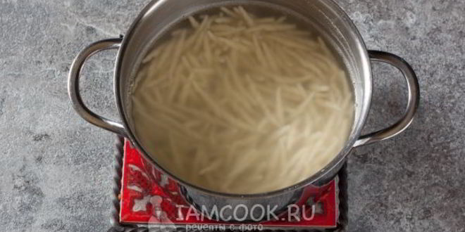 Рецепт макарон с кабачками