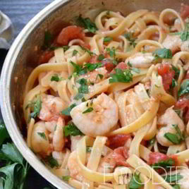 Рецепт Макарон с креветками