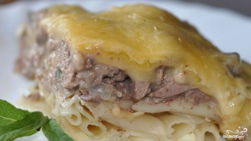 Рецепт макарон с ливерной колбасой