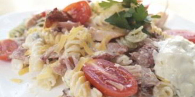 Рецепт пасты с копченой курицей