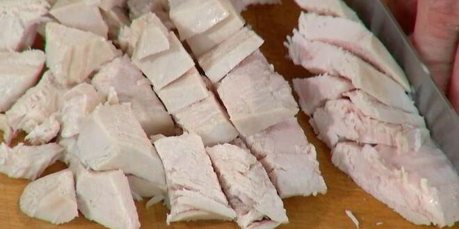 Рецепт пасты с курицей, оливками и соусом песто