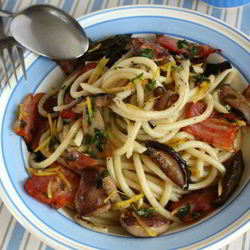 Рецепт Пасты с лесными грибами в лимонном масле