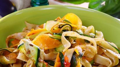 Рецепт Пасты с овощами и шпинатом