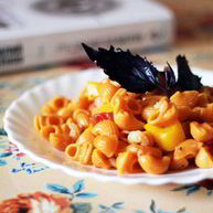 Рецепт Пасты томатной с креветками и овощами