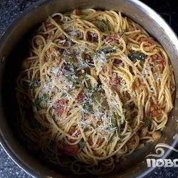 Рецепт Спагетти с бараньим горохом