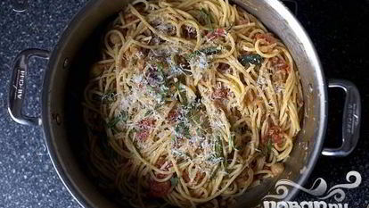 Рецепт Спагетти с бараньим горохом