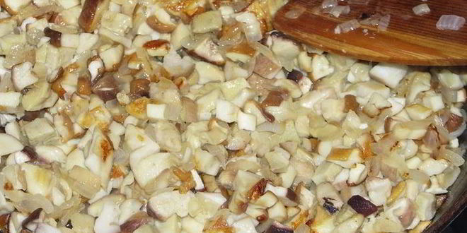 Рецепт спагетти с белыми грибами и болгарским перцем