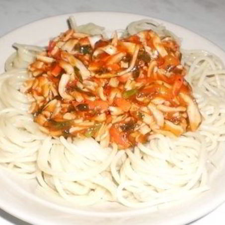 Рецепт Спагетти с крабовыми палочками