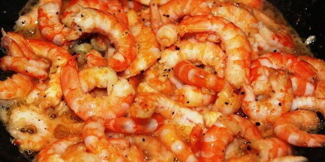 Рецепт спагетти с креветками в чесночно-сливочном соусе