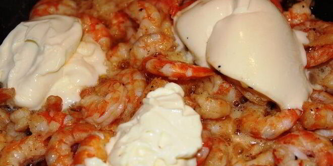 Рецепт спагетти с креветками в чесночно-сливочном соусе