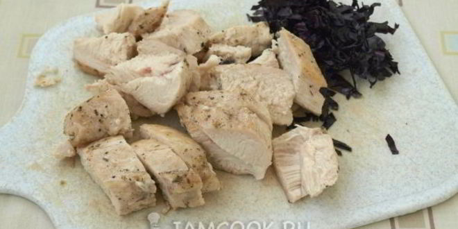 Рецепт спагетти с куриным филе и помидорами