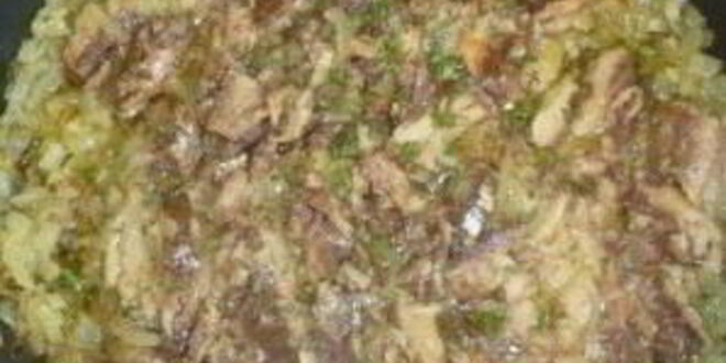 Рецепт спагетти с сардинами и сухариками