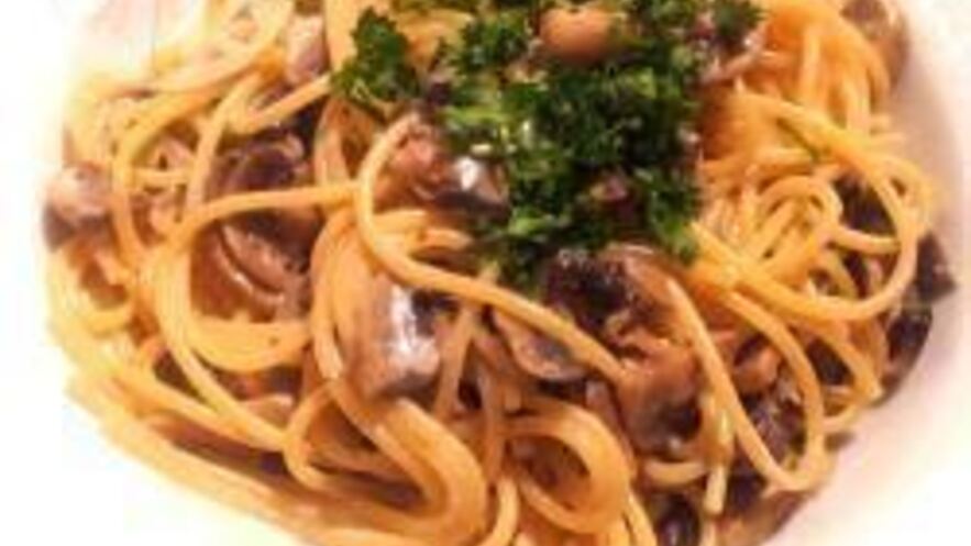 Рецепт спагетти с шампиньонами