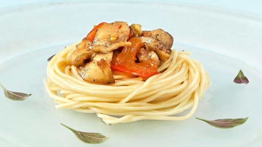 Рецепт спагетти с соусом из баклажанов