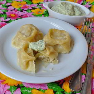 Рецепт Мантов с курицей